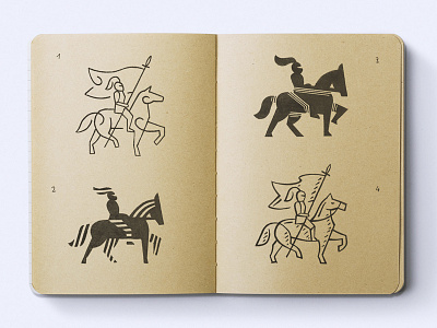 Horsemans horse horseman knight logo nos rider sketch