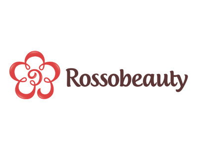 Rossobeauty beauty flower logo mark