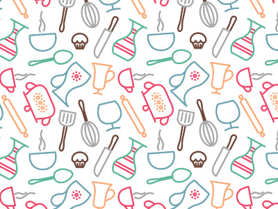 Pattern VP icons identity kitchen logo pattern