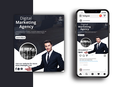 DIGITAL MARKETING AGENCY SOCIAL MEDIA POST DESIGN