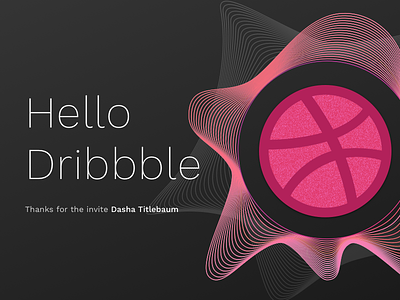 Debut Shot ball debut debut shot design dribbble first hello invite sound wave