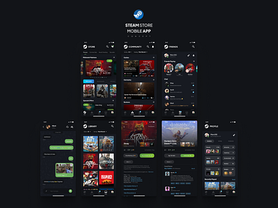 Steam Store UI Mobile App