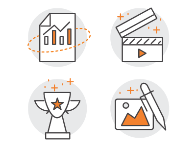 Content Icons branding iconography spiceworks