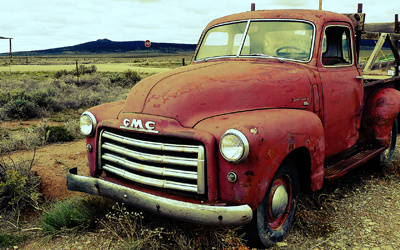 GMC old rusty truck