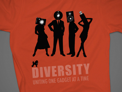 Diversity american diversity gadget illustration poodle t shirt