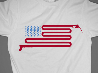 Oil and Guns american flag illustration political