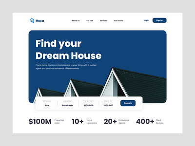 Hoca Home - Hero Section Landing Page