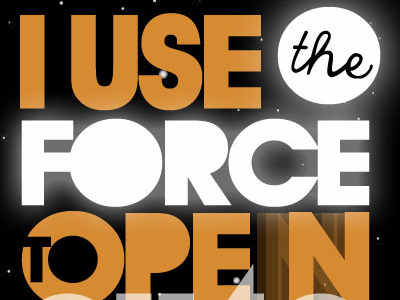 I use the Force to open automatic doors