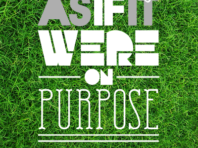 Begin each day as if it were on purpose (grass)