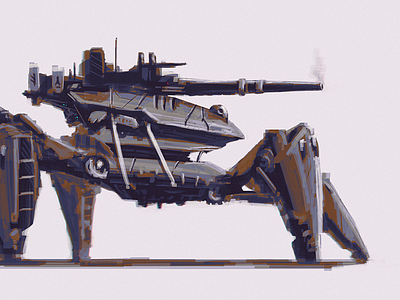 Weekend mek design mech scifi spider tank walker