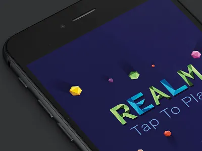 Realm asteroid font ios ios game polygonal realm ui