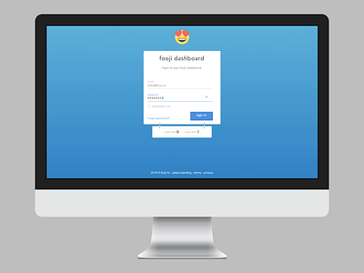 Dashboard Login dashboard flat login ui ux