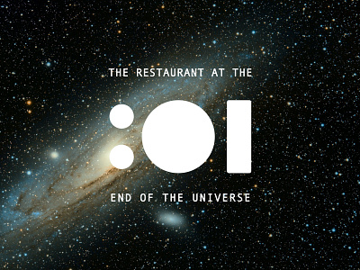 The Restaurant at the End of the Universe 01 book fun logo galaxy geometric guide hitchhiker minimal logo mug nashville outer space pen restaurant restaurant branding restaurant logo sci fi scifi logo space universe weekly logo challenge
