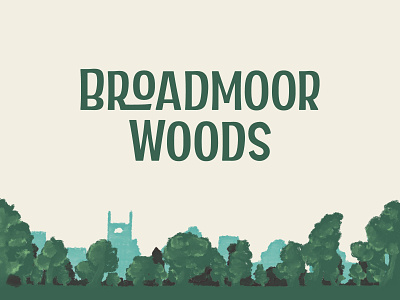 Broadmoor Woods brand designer broadmoor concert east nashville hospitality hospitality logo lettering live music logo designer logotype music city music venue nashville retro tennesssee trees venue logo weekly logo challenge woods wordmark