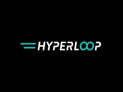 Hyperloop Logo black clean clever fast font hyperloop identity logo mark speed text transportation