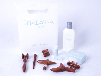 Thalassa bath branding clean crisp design identity label logo packaging product design promotional soap