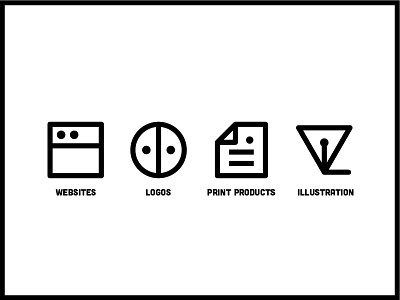 Service Type Icons agency clean icon icons illustration line logo minimal nashville print simple website