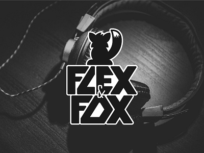 Flex & Fox bold branding club dj edm flex fox logo music type typography