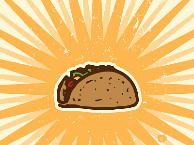 Nashville Scene Taco Week (1/3) burrito chalupa event food illustration mexican nashville shine sticker taco yellow