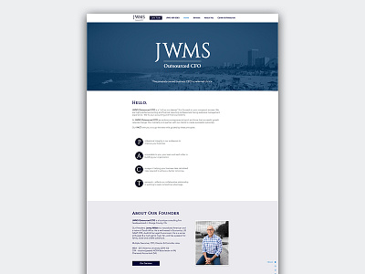 JWMS Outsourced CFO business california cfo design financial interface jwms orange small ui ux website