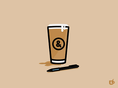 Mock Logo 2 - Pen & Pint adventure austin beer illustration logo mock nashville pen pint quirky spoof travel