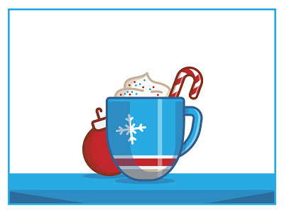 Mug of the Month - Dec. blue candy cane coffee december holidays illustration mocha mug mug of the month nashville peppermint