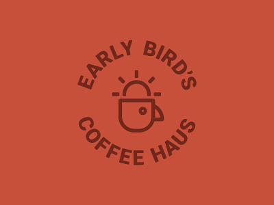 Early Bird's Coffee Haus bird birds brand coffee deutschland early german icon identity logo mug nashville