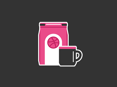Dribbble Sticker Pack beans coffee contest dribbble fuel icon logo mug slap sticker stickermule submission