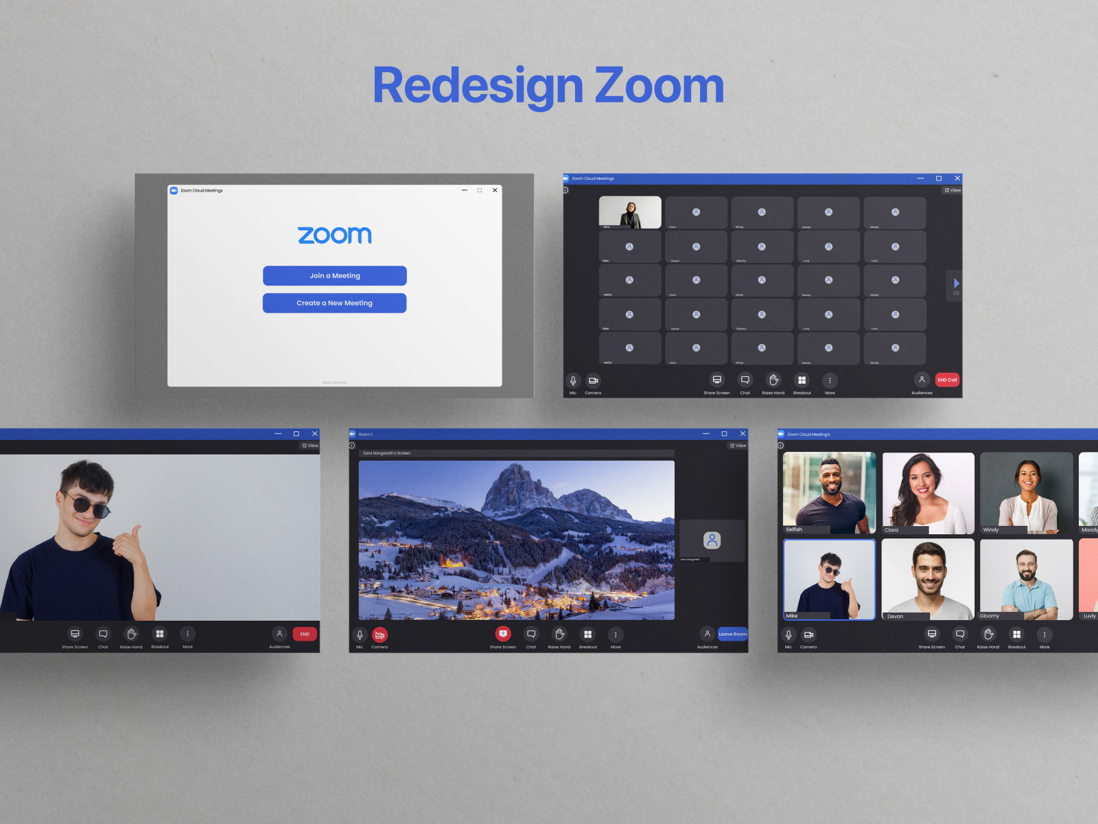 Redesign User Interface Zoom by Hanif Azil on Dribbble