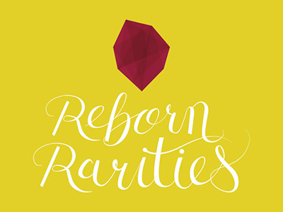 Reborn Rarities Dribbble lettering logo script