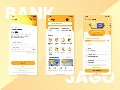 Bank Jago's Last Wish Feature: Case Study app bank jago capsule case design feature insurance last wish mobile study time ui yellow