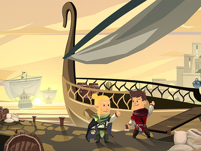 The Last Journey 2d adventure adventurer banner design fantasy illustration megawins sailing