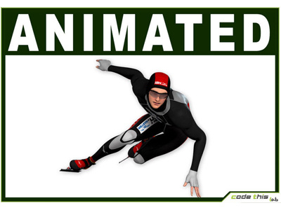 3D Model: Speed Skater CG 3d 3d model athlete cg character computer graphics human ice man skating sport winter olympics