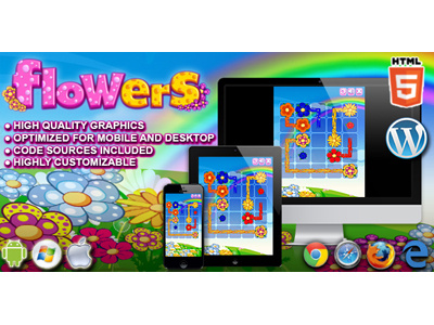 HTML5 Game: Flowers blossom flow flowers games puzzle game spring