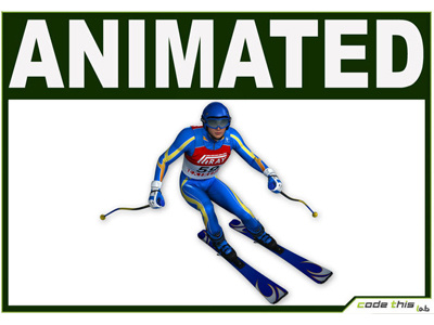 3D Models: White Skier Cg downhill ski winter sports computer graphics skier 3d 3d model