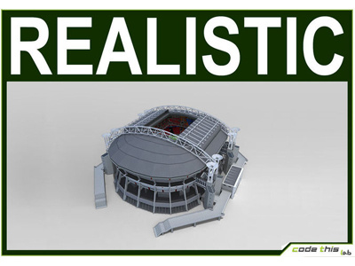 3D Models: Large Soccer Stadium CG 3d 3d model computer graphics football soccer field sport sport game stadium