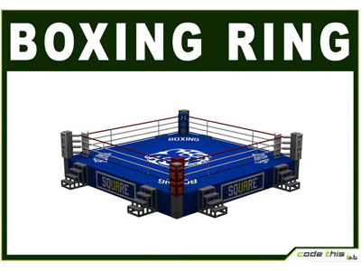 3D Models: Boxing Ring 3d 3d model boxing computer graphics fight real time ring sport