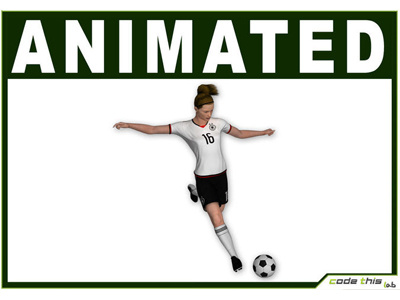 3D Models: Female Soccer Player 3d 3d model computer graphics football player real time soccer sport