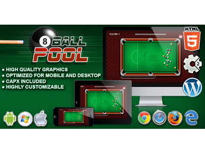 HTML5 Games: 8ball Pool billiard game sport game pool games html5