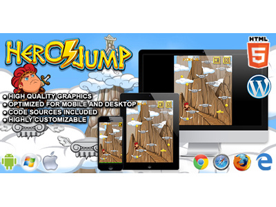 HTML5 Games: Hero Jump action game doodle jump game hero html5 jumping game olympus zeus