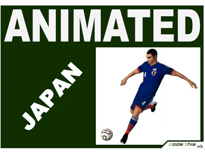 3D Models: Soccer Player Japan CG