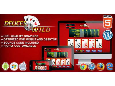 HTML5 Games: Video Poker Deuces Wild cards cards game casino jacks or better poker slot video poker