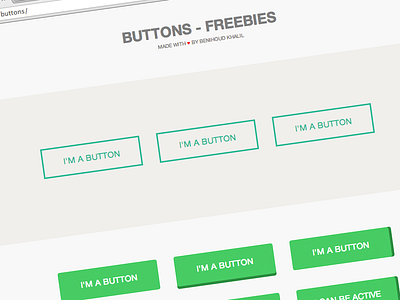 [FREEBIES] Buttons buttons css css3 free freebie freebies html html5