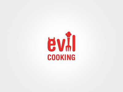 [NEW] Evil Cooking cooking cooking logo evil evil logo flat logo red devil