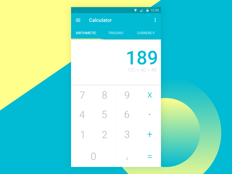 Calculator android android design calculator calculatrice daily ui challenge material design