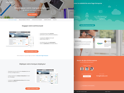 Company Page Landing page creative landing page marketing page professional social network ui ux viadeo