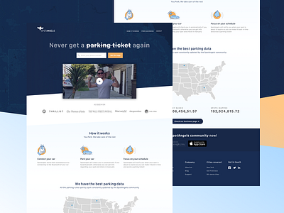 Spotangels - Landing Page clean gradient landing page layout minimalist ui ux web