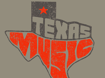 Texas Music design hand lettering illustration lettering music star texana texas typography