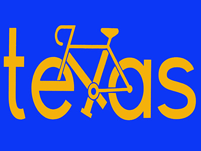 Texas Bike bicycle bike lettering texas type
