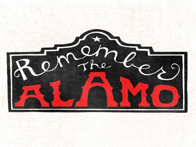 Alamo font lettering san antonio texas type